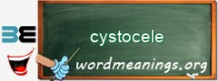 WordMeaning blackboard for cystocele